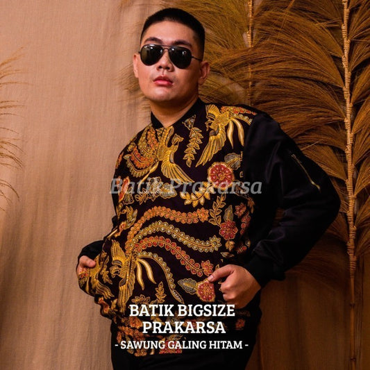 Jaket Bomber Batik Big Size Prakarsa Pria Premium Classic XXL XXXL
