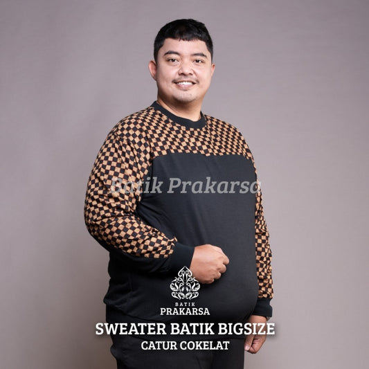 Sweater Batik Big Size Prakarsa Pria Premium Classic XXL XXXL