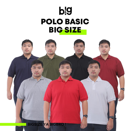 Kaos Polo Basic Big Size Pria BIGBRO Ukuran Besar Jumbo XXL XXXL