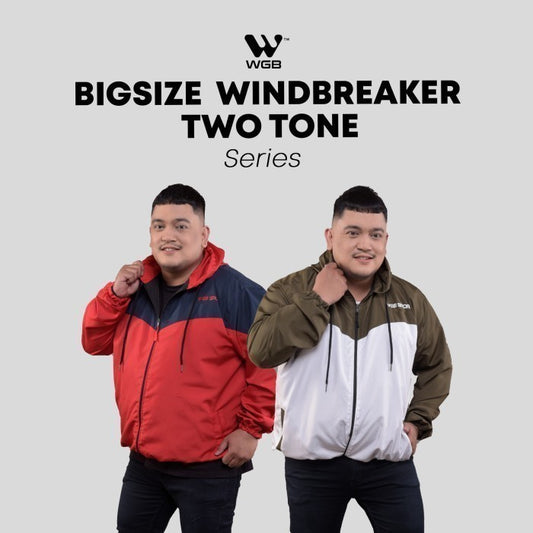 Jaket Windbreaker Jumbo Big Size Ukuran Besar XXL XXXL WGB Navy Red