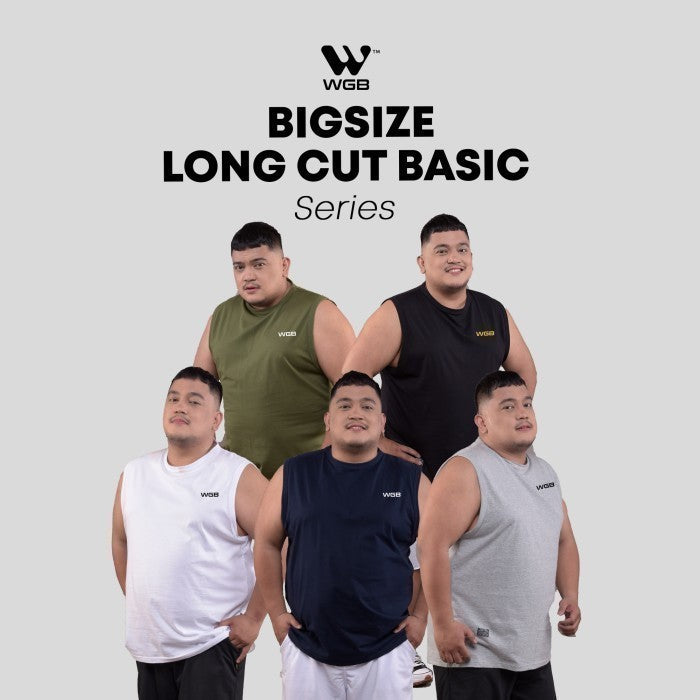 WGB Long Cut Basic Tshirt Pria Bigsize Super Jumbo XXL XXXL