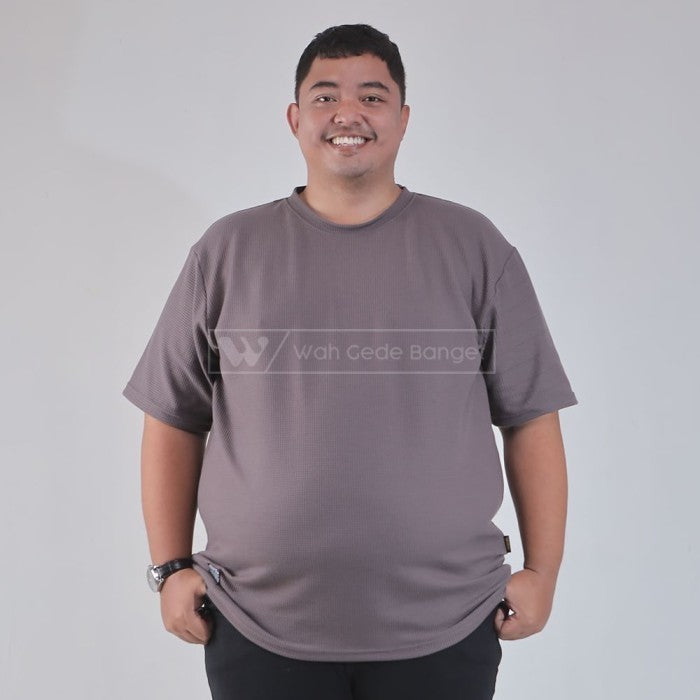 Kaos Basic Waffle Pria Big Size Ukuran Besar Jumbo XL XXL XXXL