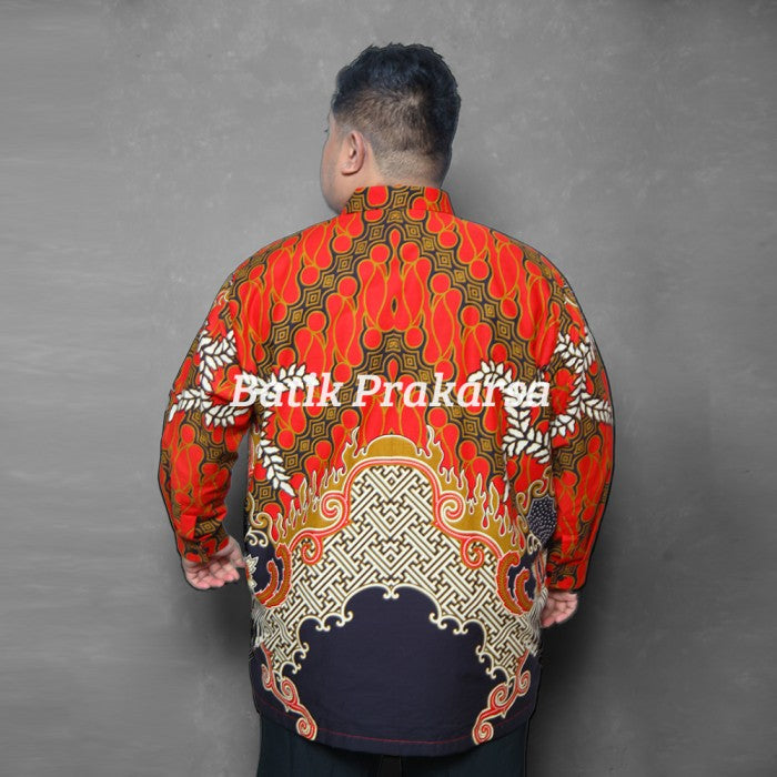 Batik Big Size Pria Prakarsa Premium Classic Lengan Panjang - PJ04