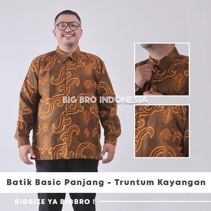 WGB Batik Big Size Pria Basic Lengan Panjang XXL XXXL