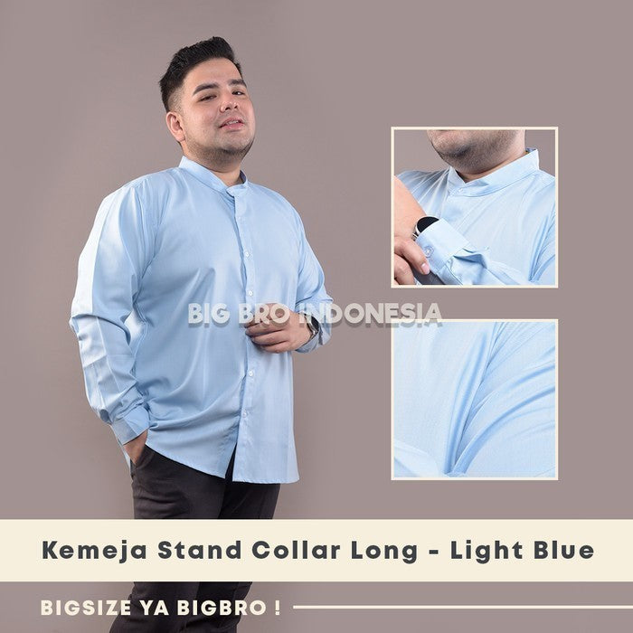 Kemeja Big Size Basic Collar Panjang Pria BIG BRO Jumbo XL XXL