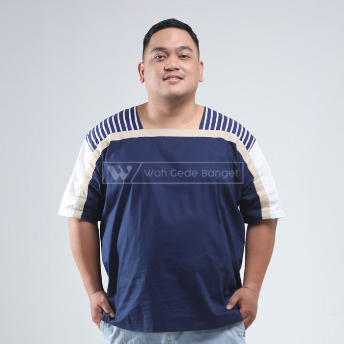 WGB Kemeja Etnik Casual Pria Lengan Pendek Big Size Jumbo XXL XXXL