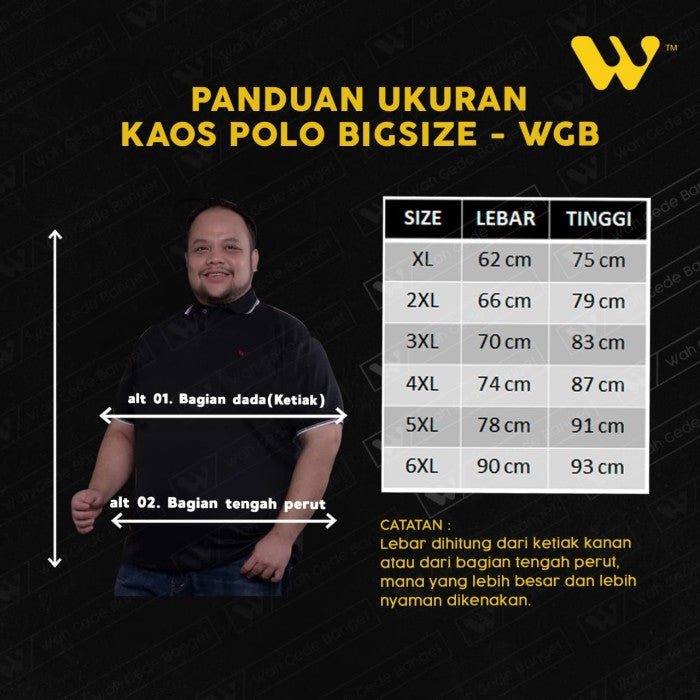 WGB Kaos Polo Quick Dry Garuda Pria Big Size Ukuran Jumbo XXL XXXL