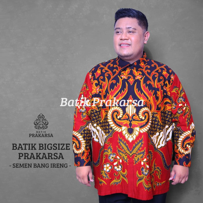 Batik Big Size Pria Prakarsa Premium Classic Lengan Panjang - PJ03