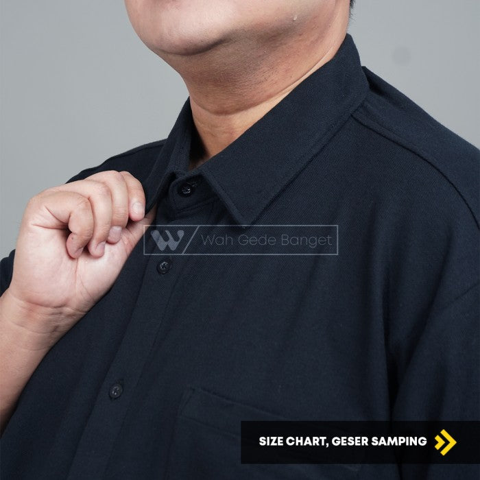 WGB Kemeja Basic Pique Pria Big Size Ukuran Jumbo XXL XXXL