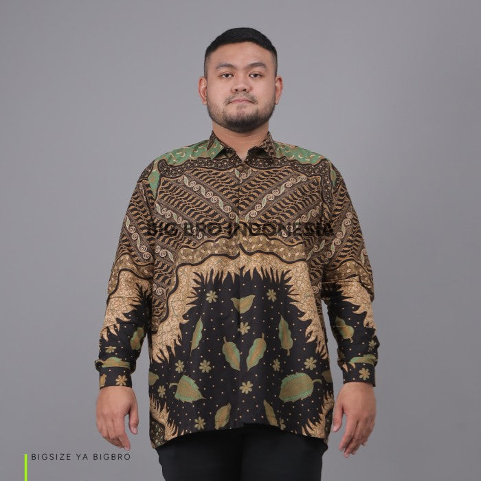 WGB Batik Big Size Pria Basic Lengan Panjang XXL XXXL