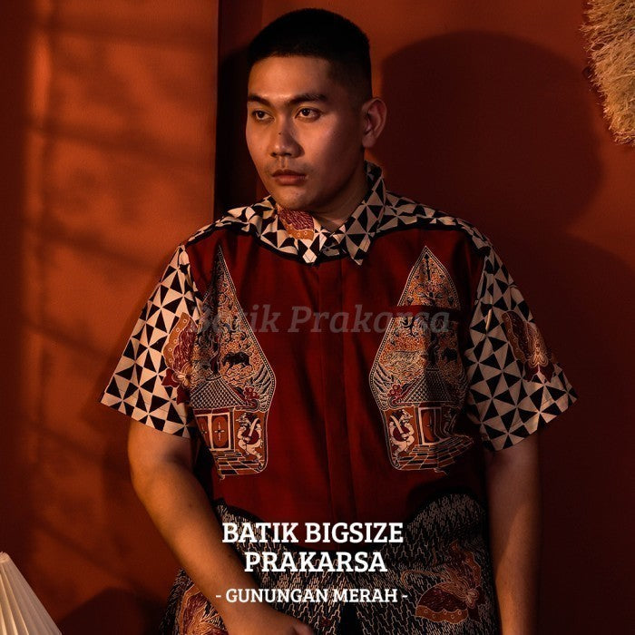 WGB Premium Batik Big Size Pria Classic Lengan Pendek XXL XXXL