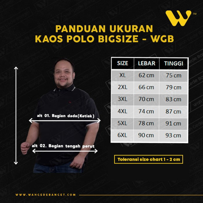 Kaos Polo Two Tone Pria Big Size Ukuran Besar Jumbo XXL XXXL