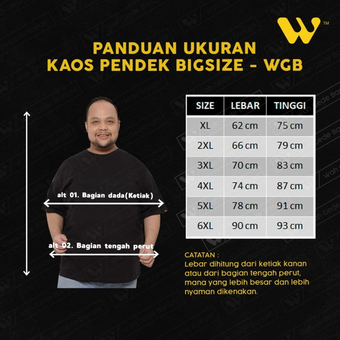 WGB Kaos Palestina Pria Big Size Ukuran Besar Jumbo XXL XXXL