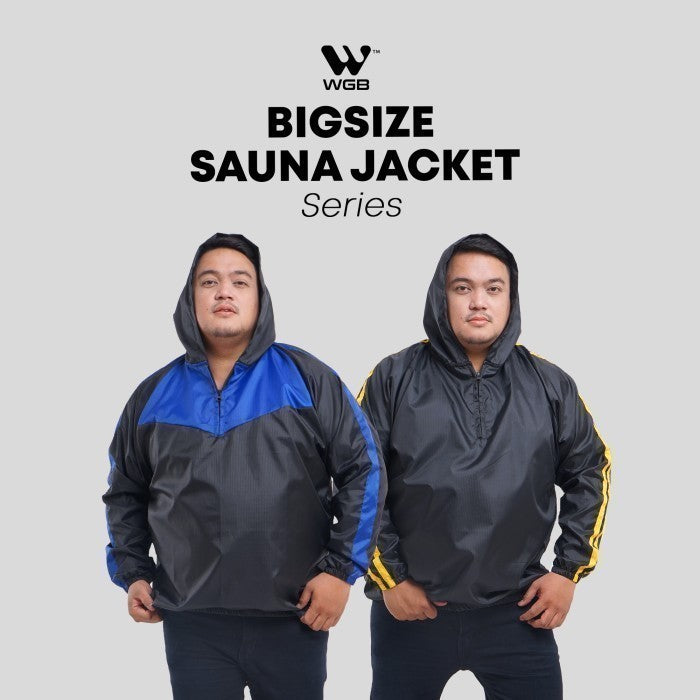 WGB Jaket Sauna Black Check Jumbo Big Size Ukuran Besar XXL XXXL