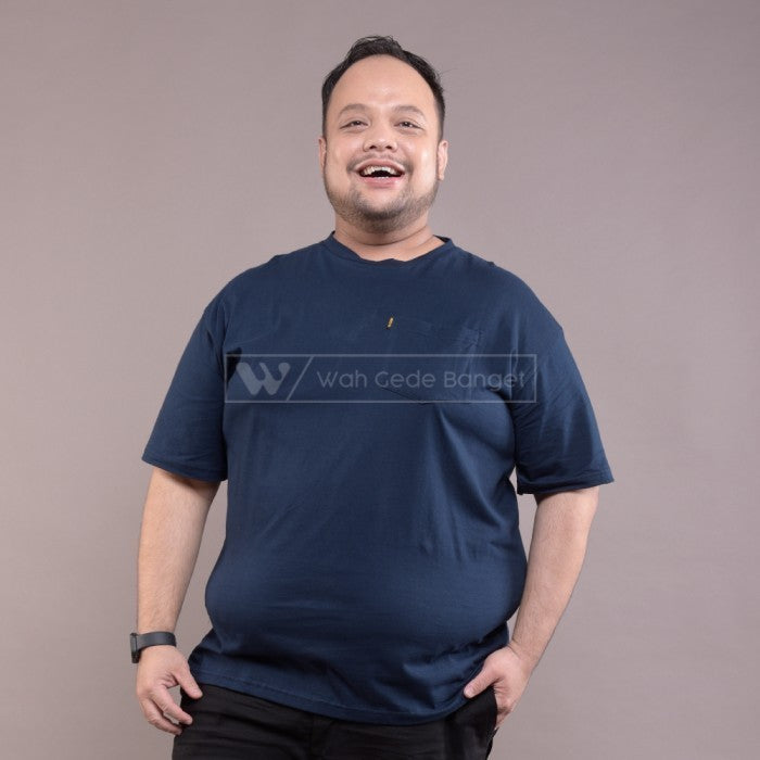 Kaos Pocket Hitam Pria Jumbo Big Size Cowok Ukuran Besar XXL XXXL