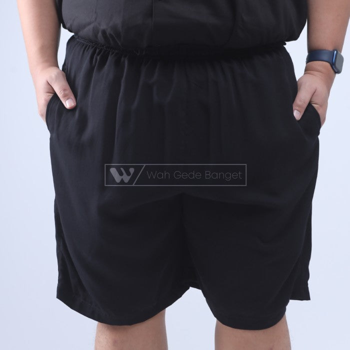 WGB Kemeja Polos Cuban Lengan Pendek Pria Big Size Jumbo XL XXL