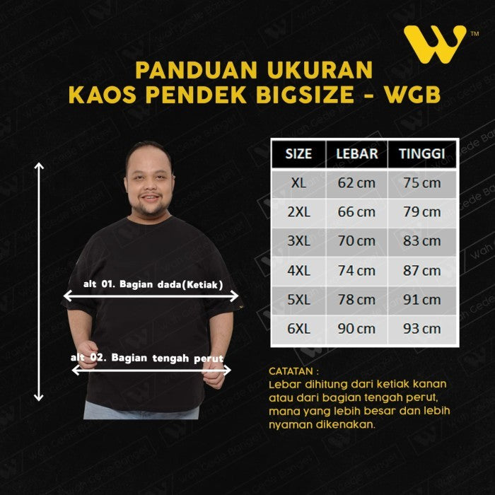 WGB Kaos Tenun Pria Big Size Ukuran Jumbo XXL XXXL