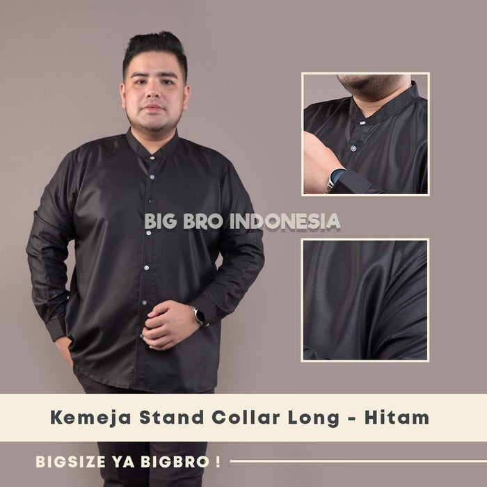 Kemeja Big Size Basic Collar Panjang Pria BIG BRO Jumbo XXL XXXL