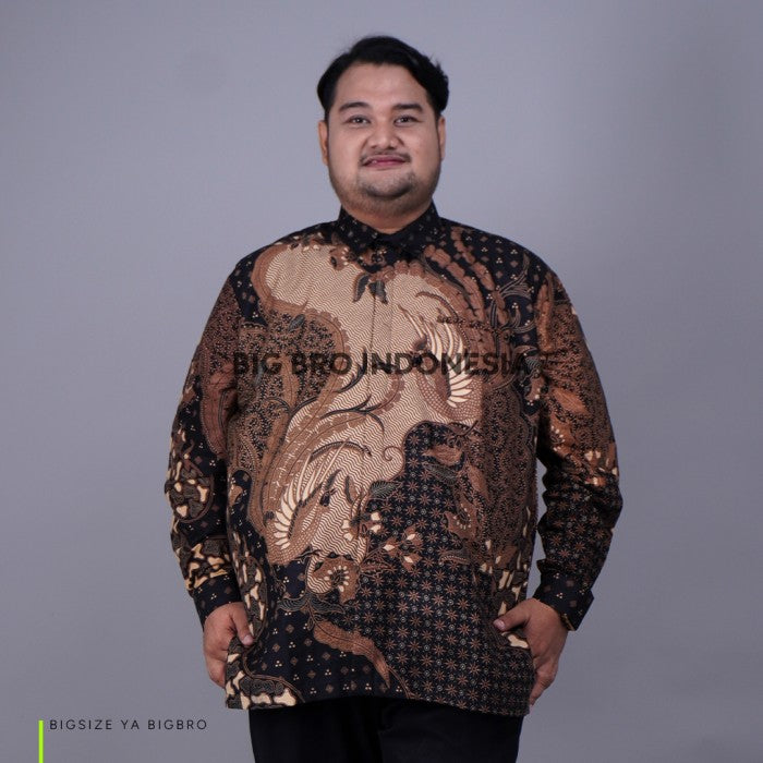 WGB Batik Big Size Pria Basic Lengan Panjang XXL XXXL