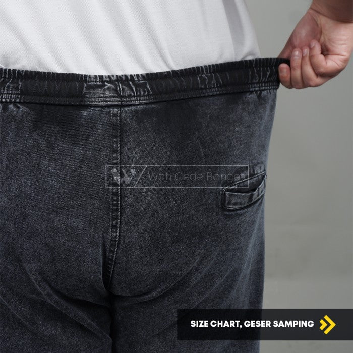 WGB Celana Jeans Jogger Basic Jumbo Big Size Ukuran Besar XXL XXXL