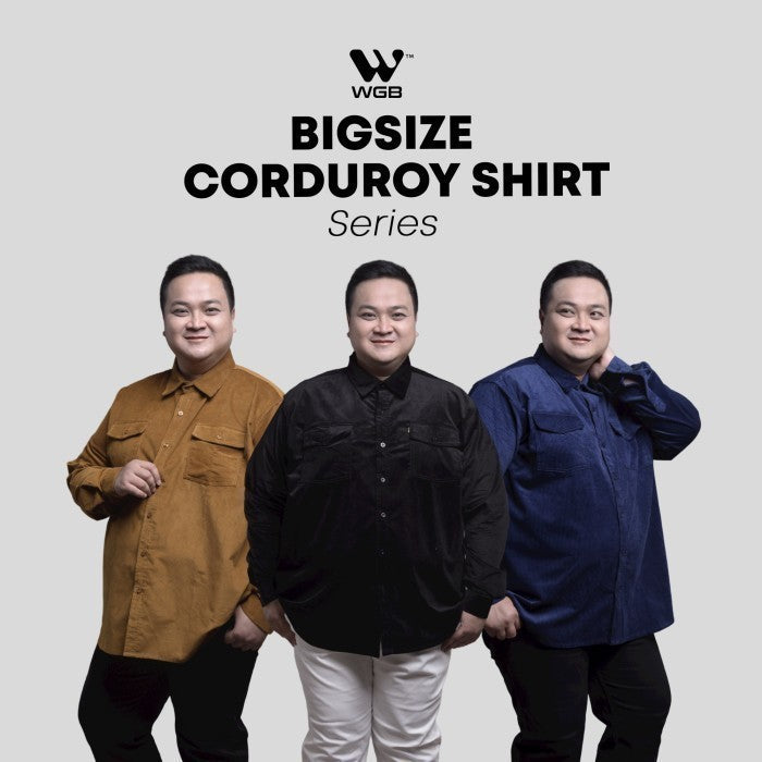 WGB Kemeja Panjang Corduroy Pria Big Size Ukuran Besar XXL XXXL