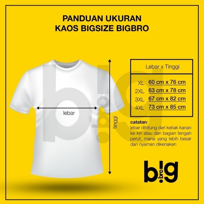 Kaos Big Size Pria BIG BRO Ukuran Besar Jumbo XXL XXXL Hitam