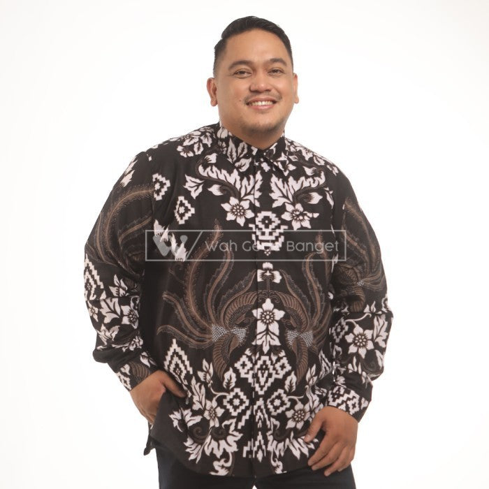 WGB Batik Pria Exclusive Lengan Panjang Big Size Ukuran Besar XXL XXXL