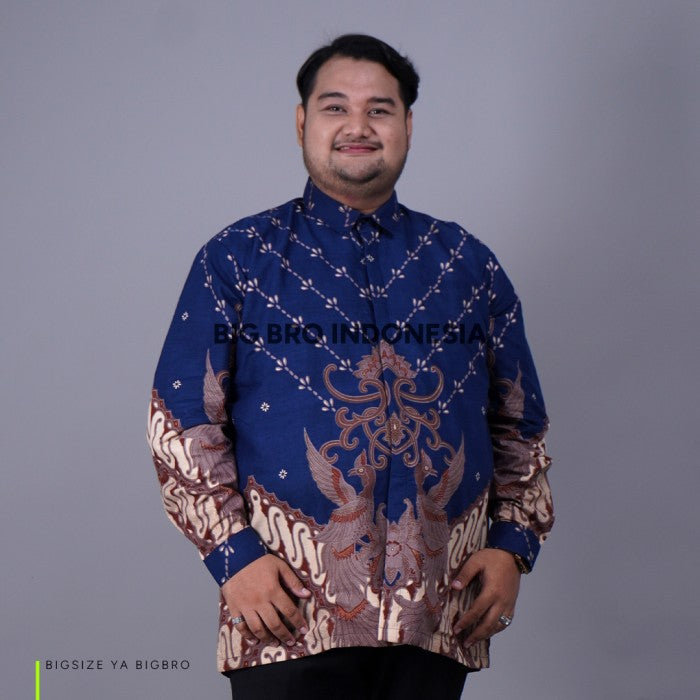 WGB Batik Big Size Pria Basic Lengan Panjang XXL XXXL