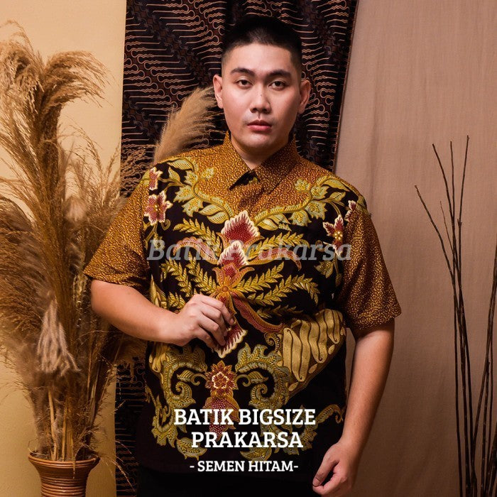 WGB Premium Batik Big Size Pria Classic Lengan Pendek XXL XXXL