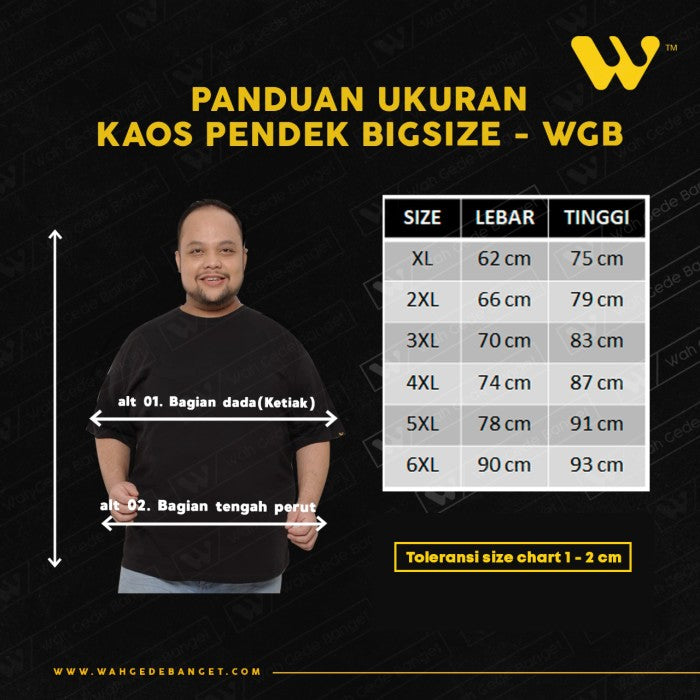 WGB Kaos Sport Series Pria Bigsize Ukuran Jumbo XXL XXXL