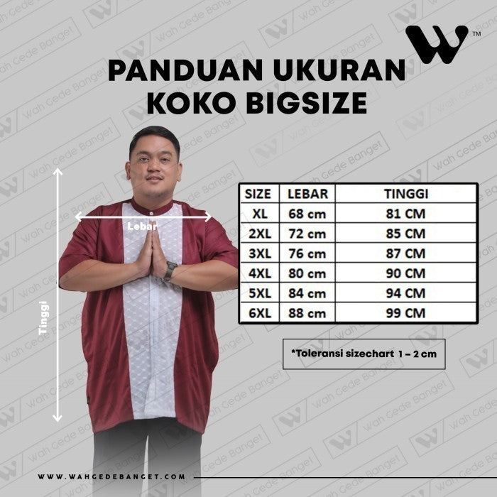 WGB Koko Panjang Pria Big Size Ukuran Jumbo XL XXL XXXL