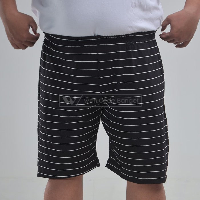 Celana Pendek Santai Stripes Pria Bigsize Super Jumbo Besar XL XXL