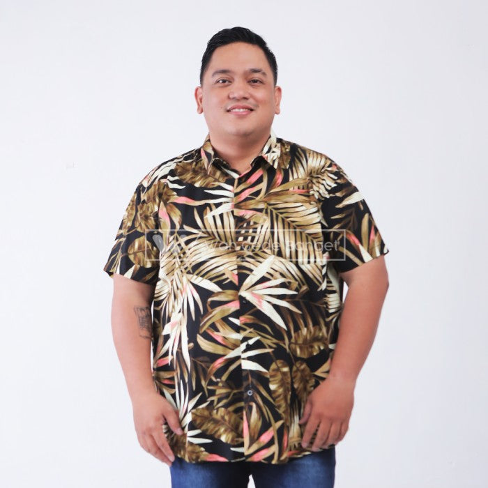 WGB Kemeja Printed Lengan Pendek Pria Big Size Ukuran Jumbo XXL XXXL