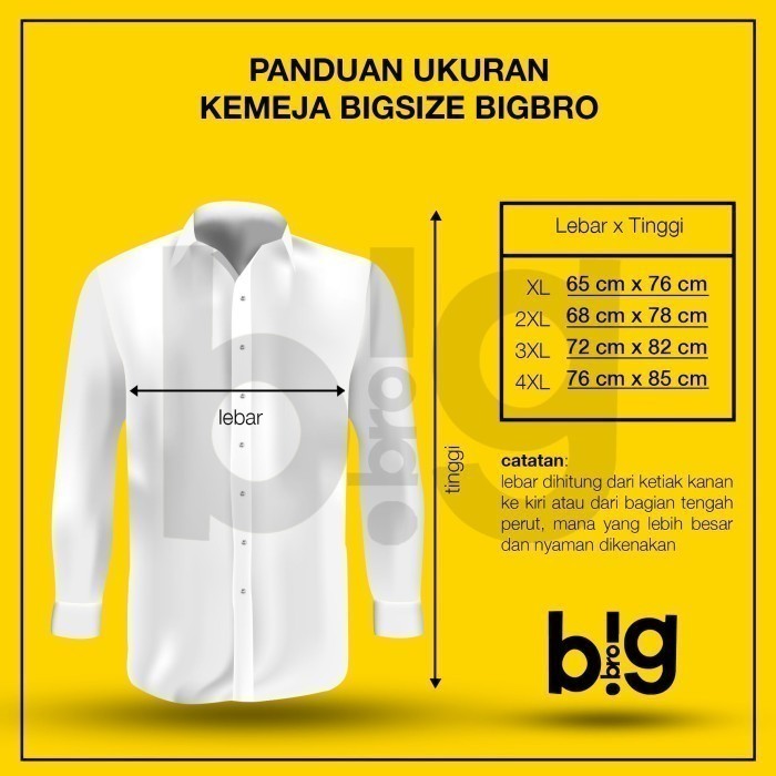 BigBro Kemeja Big Size Camp Shirt Ukuran Jumbo XXL XXXL