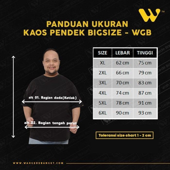 WGB Kaos Panjang Double Layer Stripes Pria Big Size Jumbo XL XXL