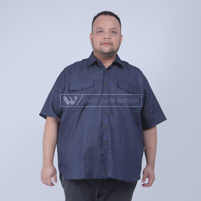 WGB Kemeja Denim Pria Big Size Ukuran Jumbo XXL XXXL