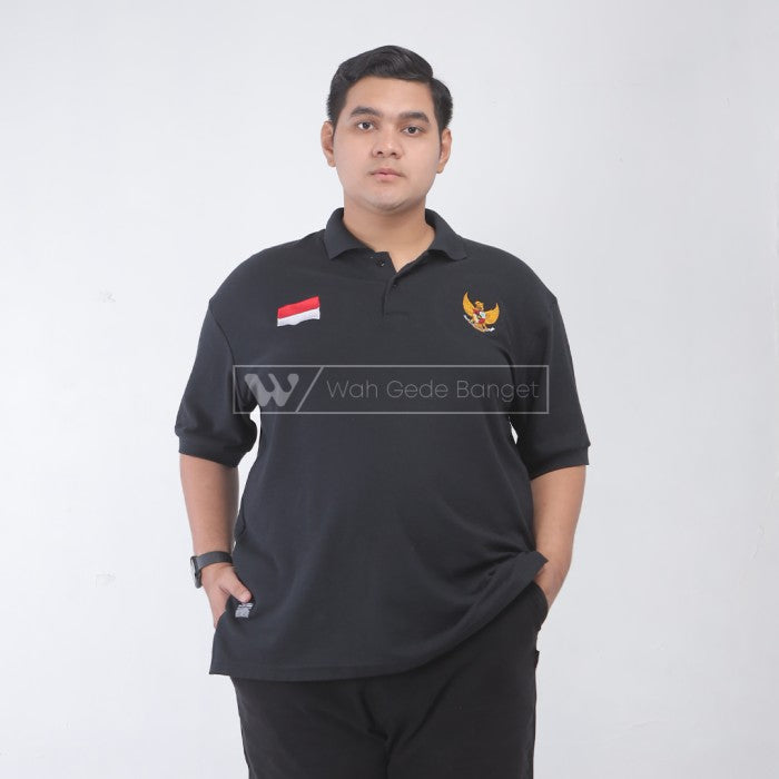 WGB Kaos Polo Cotton Red Unity Pria Big Size Jumbo Ukuran Besar XL XXL