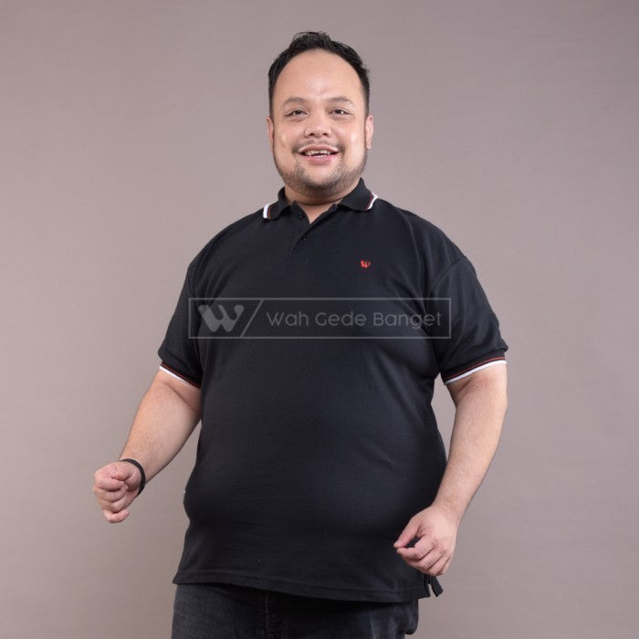 Kaos Polo Two Tone Pria Big Size Ukuran Besar Jumbo XXL XXXL