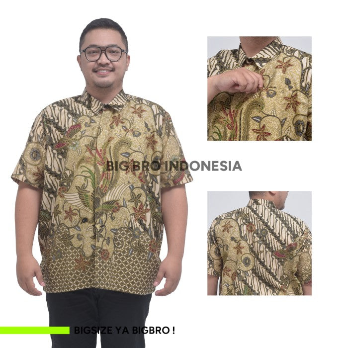 WGB Batik Big Size Pria Basic Lengan Pendek XXL XXXL