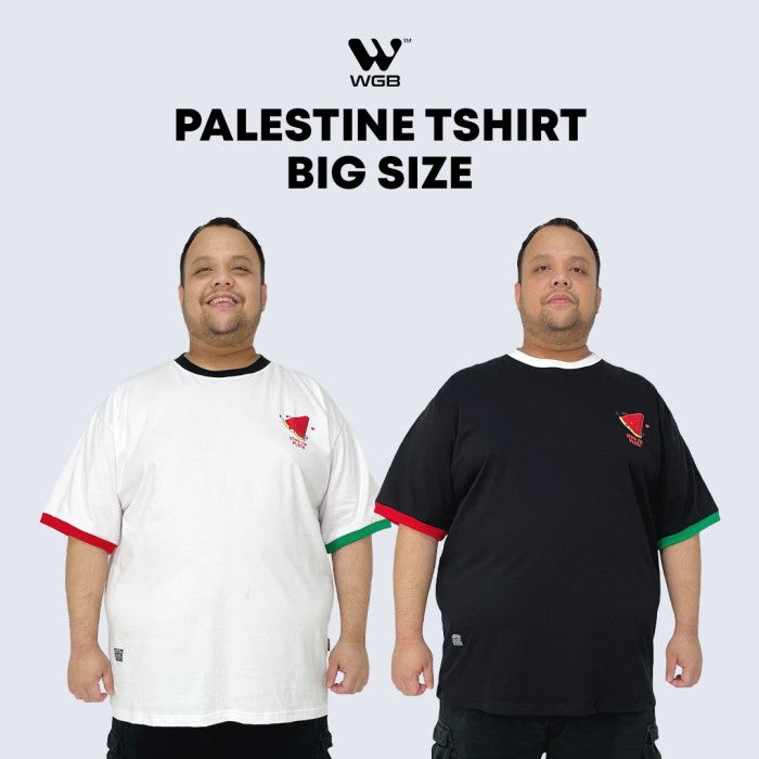 WGB Kaos Palestina Pria Big Size Ukuran Besar Jumbo XXL XXXL