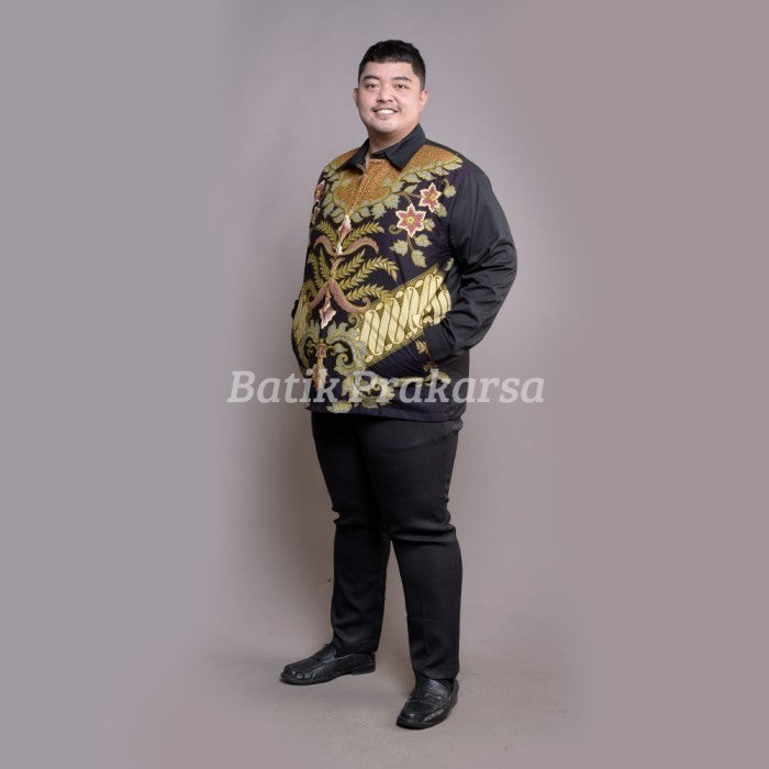 Jaket Harrington Batik Big Size Prakarsa Pria Premium Classic - JP02