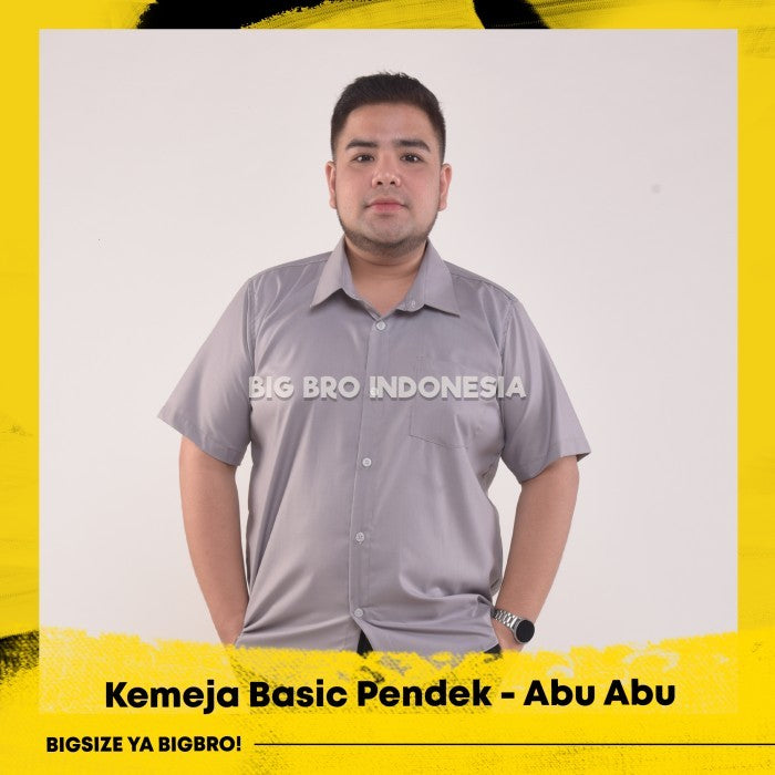 Kemeja Big Size Pria BIG BRO Ukuran Besar Jumbo XXL XXXL Putih Pendek