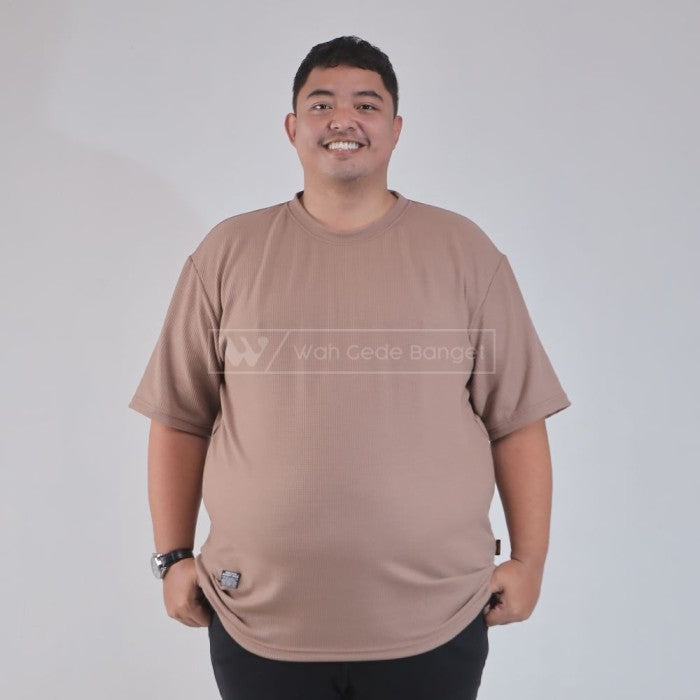 WGB Kaos Basic Waffle Pria Big Size Ukuran Jumbo XXL XXXL