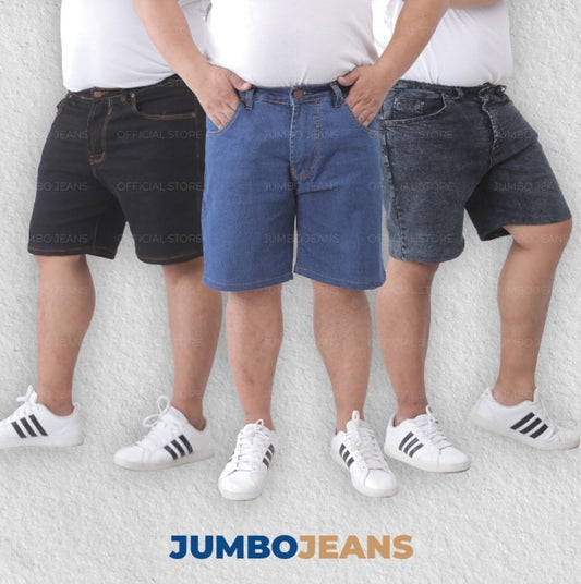 Celana Jeans Pendek Basic Pria Big Size Jumbo XXL XXXL