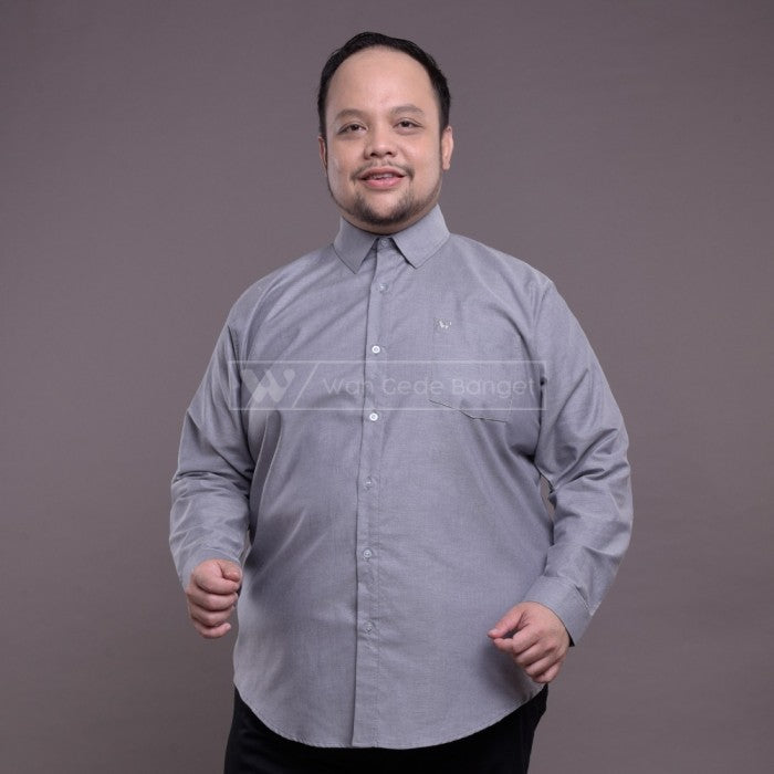 Kemeja Pria Jumbo Big Size Ukuran Besar XXL XXXL WGB Elegant White Ox