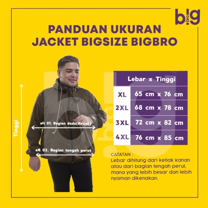 BigBro Jaket Overshirt Pria Big Size Ukuran Jumbo XXL XXXL