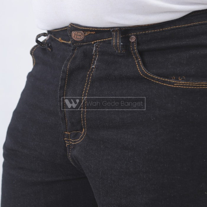 WGB Celana Jeans Bahan Stretch Pendek Pria BigSize Besar Jumbo XL XXL