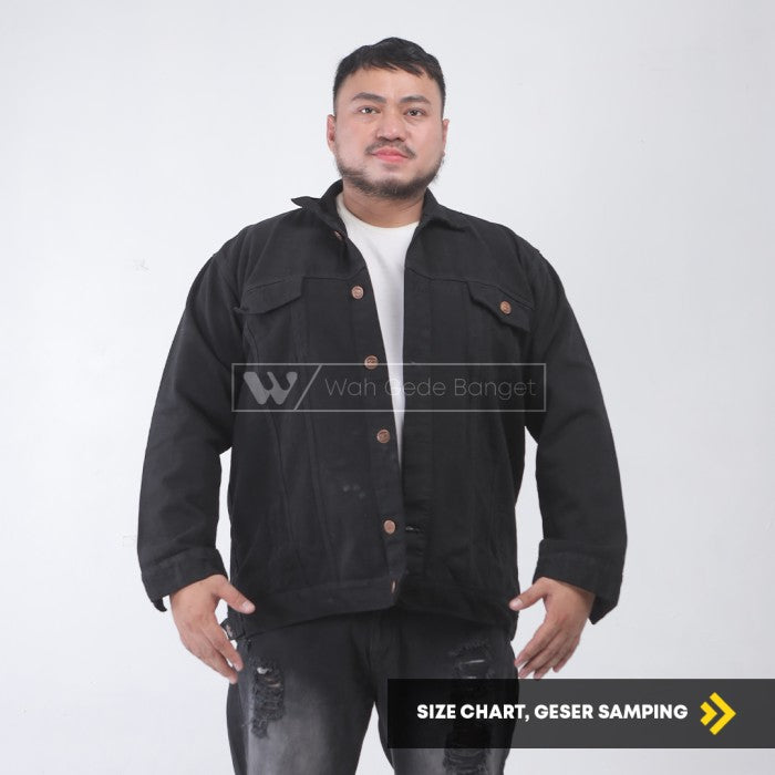 Jaket Jeans Denim Pria Big Size Ukuran Besar Jumbo XXL XXXL