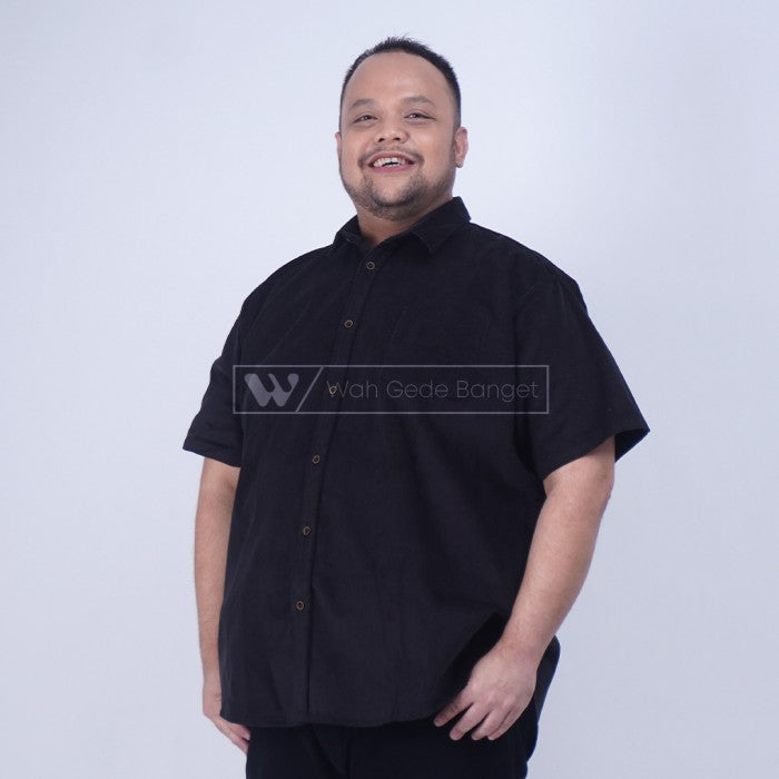 WGB Kemeja Pendek Corduroy Pria Big Size Ukuran Besar XXL XXXL