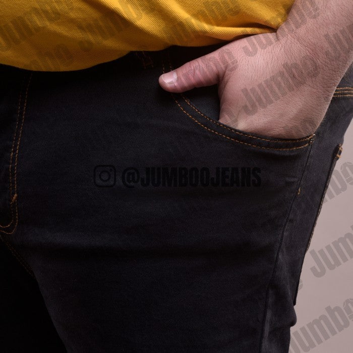 Celana Jeans Panjang Stretch Pria Big Size Jumbo Super Besar Blueblack